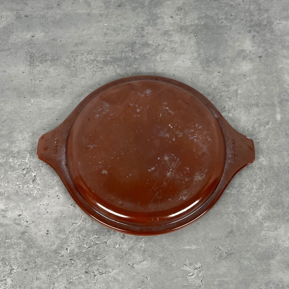 Vintage Pyrex Brown Casserole Lid Replacement 20-C 22 Round Tab Handle 6.5"